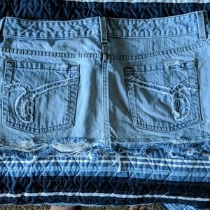 Express denim miniskirt
